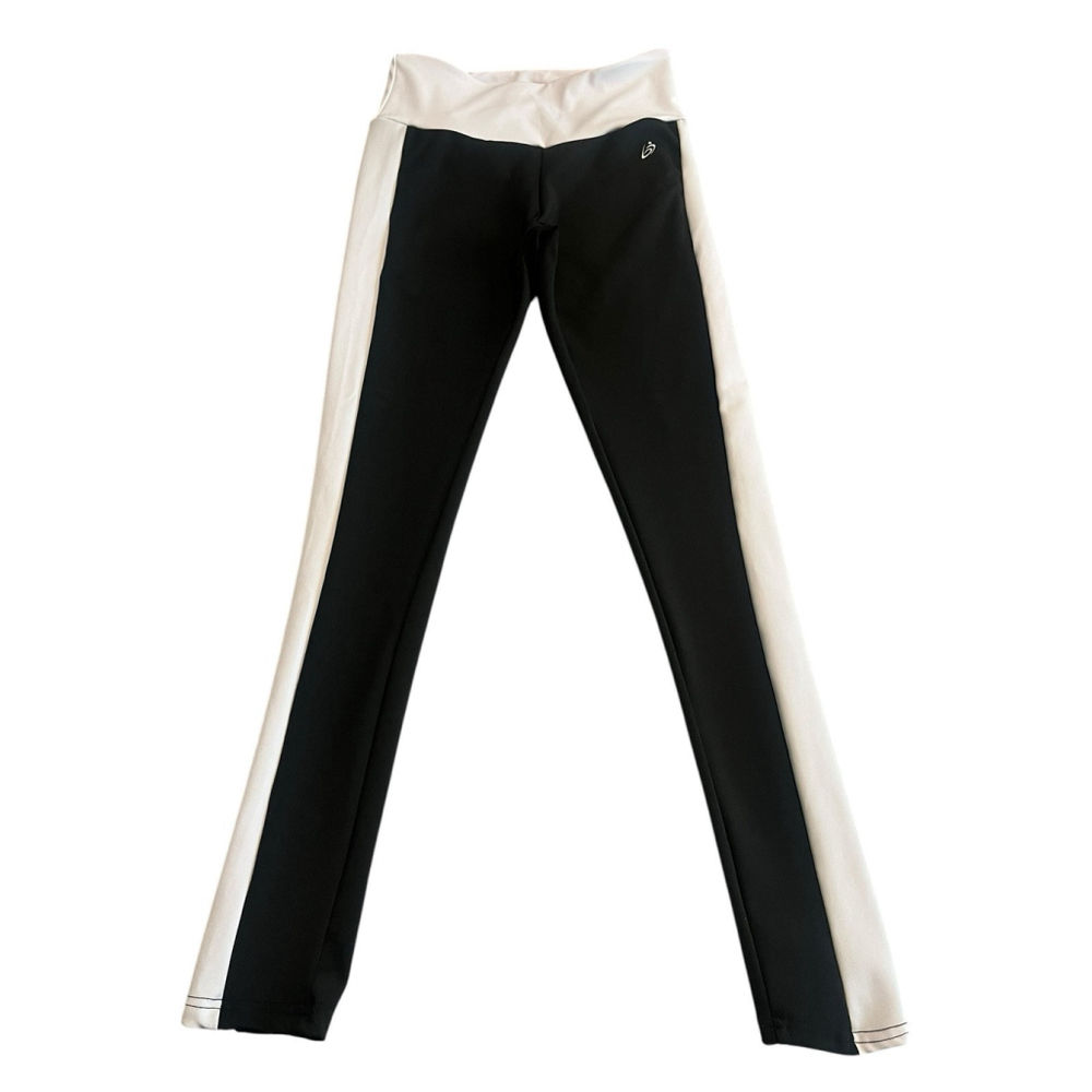 Body Instinct Leggings Womens Medium Black White Yoga Pants